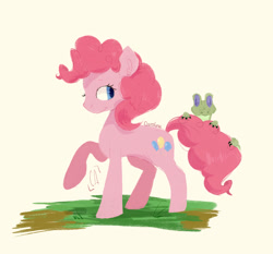 Size: 1438x1343 | Tagged: safe, artist:icecreamsandwich12, derpibooru import, gummy, pinkie pie, alligator, earth pony, pony, cute, diapinkes, duo, female, male, mare