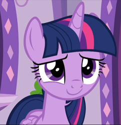 Size: 705x727 | Tagged: safe, derpibooru import, screencap, twilight sparkle, twilight sparkle (alicorn), alicorn, spoiler:deep tissue memories, spoiler:mlp friendship is forever, cropped, cute, deep tissue memories, smiling, solo, twiabetes