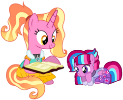 Size: 1151x936 | Tagged: safe, artist:mlp-lolada, artist:徐詩珮, luster dawn, oc, oc:bubble sparkle, alicorn, pony, unicorn, series:sprglitemplight diary, series:sprglitemplight life jacket days, series:springshadowdrops diary, series:springshadowdrops life jacket days, alternate universe, base used, clothes, everest (paw patrol), female, filly, magical lesbian spawn, magical threesome spawn, mare, multiple parents, next generation, offspring, parent:glitter drops, parent:spring rain, parent:tempest shadow, parent:twilight sparkle, parents:glittershadow, parents:sprglitemplight, parents:springdrops, parents:springshadow, parents:springshadowdrops, paw patrol, simple background, transparent background
