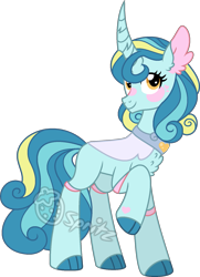 Size: 1239x1716 | Tagged: safe, artist:strawberry-spritz, oc, changepony, hybrid, female, interspecies offspring, magical threesome spawn, offspring, parent:princess cadance, parent:queen chrysalis, parent:shining armor, raised hoof, simple background, solo, transparent background, watermark