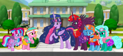 Size: 2340x1080 | Tagged: safe, artist:徐詩珮, derpibooru import, fizzlepop berrytwist, glitter drops, luster dawn, princess twilight 2.0, spring rain, tempest shadow, twilight sparkle, twilight sparkle (alicorn), oc, oc:bubble sparkle, alicorn, series:sprglitemplight diary, series:sprglitemplight life jacket days, series:springshadowdrops diary, series:springshadowdrops life jacket days, the last problem, alicornified, alternate universe, base used, bisexual, bubbleverse, chase (paw patrol), clothes, cute, everest (paw patrol), female, glitterbetes, glittercorn, glitterlight, glittershadow, lesbian, lifeguard, lifeguard spring rain, lustercorn, magical lesbian spawn, magical threesome spawn, marshall (paw patrol), mother and child, mother and daughter, multiple parents, next generation, offspring, older, older glitter drops, older spring rain, older tempest shadow, older twilight, parent and child, parent:glitter drops, parent:spring rain, parent:tempest shadow, parent:twilight sparkle, parents:glittershadow, parents:sprglitemplight, parents:springdrops, parents:springshadow, parents:springshadowdrops, paw patrol, polyamory, race swap, shipping, skye (paw patrol), sprglitemplight, springbetes, springcorn, springdrops, springlight, springshadow, springshadowdrops, tempestbetes, tempesticorn, tempestlight, ultimate twilight, zuma (paw patrol)