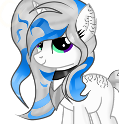 Size: 794x830 | Tagged: safe, artist:applerougi, oc, oc:blue tiger, unicorn, female, mare, simple background, solo, transparent background