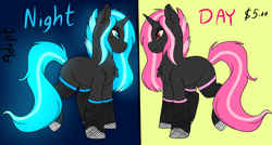 Size: 2000x1075 | Tagged: safe, oc, oc only, pony, unicorn, adoptable, day, glowy, night