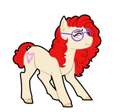 Size: 908x832 | Tagged: safe, artist:clarity83, twist, earth pony, colored hooves, cute, digital art, female, glasses, mare, no pupils, older twist, scrunchy face, simple background, solo, twistabetes, unshorn fetlocks, white background