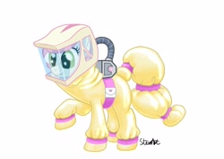 Size: 4096x2892 | Tagged: safe, artist:bbqninja501st, artist:stewart501st, oc, oc only, oc:cotton socks, pony, hazmat suit, not sweetie belle