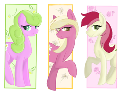 Size: 1152x886 | Tagged: safe, artist:rainbowfoxxy, daisy, flower wishes, lily, lily valley, roseluck, flower trio