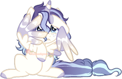 Size: 848x553 | Tagged: safe, artist:skulifuck, oc, oc only, oc:sweet dreams, alicorn, pony, alicorn oc, base used, colored hooves, female, horn, mare, scared, simple background, solo, transparent background, wing hands, wings