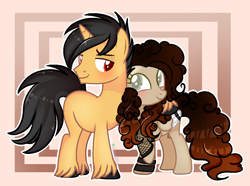 Size: 1288x958 | Tagged: safe, artist:2pandita, oc, oc only, pegasus, pony, unicorn, female, male, mare, stallion