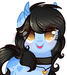 Size: 859x962 | Tagged: safe, artist:2pandita, oc, oc:paint heart, earth pony, pony, female, horns, mare, solo