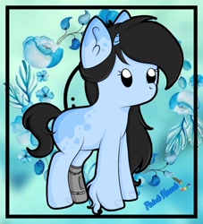 Size: 1091x1200 | Tagged: safe, artist:paint-heart86, oc, oc:paint heart, earth pony, pony, chibi, female, horns, mare, solo