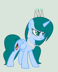 Size: 1361x1689 | Tagged: safe, artist:lominicinfinity, oc, oc:infinity mi rosalinda, alicorn, pony, base used, crown, female, jewelry, mare, regalia, simple background, solo