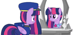 Size: 2209x1080 | Tagged: safe, artist:徐詩珮, twilight sparkle, twilight sparkle (alicorn), alicorn, pony, series:sprglitemplight diary, series:sprglitemplight life jacket days, series:springshadowdrops diary, series:springshadowdrops life jacket days, alternate universe, base used, chase (paw patrol), clothes, cute, paw patrol, simple background, transparent background