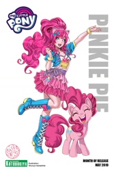 Size: 788x1182 | Tagged: safe, derpibooru import, pinkie pie, earth pony, human, pony, anime, breasts, delicious flat chest, human ponidox, humanized, kotobukiya, kotobukiya pinkie pie, pinkie flat, pony coloring, self ponidox