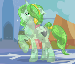 Size: 900x766 | Tagged: safe, artist:askmerriweatherauthor, oc, oc only, oc:merriweather, crystal pony, pony, unicorn, ask merriweather, crystallized, solo