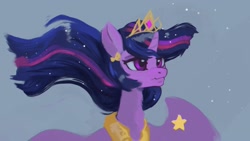 Size: 1920x1080 | Tagged: safe, artist:hierozaki, twilight sparkle, twilight sparkle (alicorn), alicorn, pony, crown, jewelry, peytral, regalia, solo