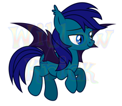 Size: 3021x2605 | Tagged: source needed, safe, artist:willow krick, oc, oc only, oc:sporadic night, bat pony, pony, bat pony oc, bat wings, obtrusive watermark, simple background, slit eyes, solo, vector, watermark, white background, wings