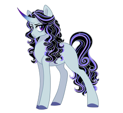 Size: 2700x2500 | Tagged: safe, artist:gigason, oc, oc only, pony, unicorn, female, mare, offspring, parent:king sombra, simple background, solo, transparent background