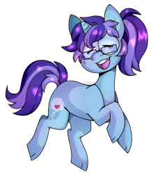 Size: 868x1000 | Tagged: safe, artist:cinnamonsparx, oc, oc:spoken mind, pony, unicorn, female, glasses, mare, simple background, solo, transparent background