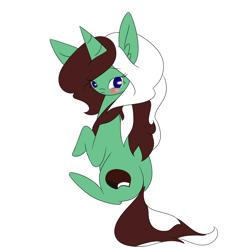 Size: 1000x1000 | Tagged: safe, artist:kaggy009, oc, oc:peppermint pattie (unicorn), pony, unicorn, ask peppermint pattie, blushing, female, mare, solo