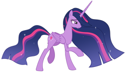 Size: 1280x744 | Tagged: safe, artist:andoanimalia, edit, princess twilight 2.0, twilight sparkle, twilight sparkle (alicorn), alicorn, pony, the last problem, accessory-less edit, ethereal mane, female, mare, missing accessory, simple background, transparent background, vector