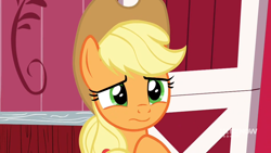 Size: 1280x720 | Tagged: safe, derpibooru import, screencap, applejack, earth pony, pony, harvesting memories, spoiler:harvesting memories, spoiler:mlp friendship is forever, female, mare, sweet apple acres