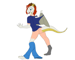 Size: 2442x1962 | Tagged: safe, artist:settop, oc, oc only, dragon, human, human to dragon, male to female, partial nudity, rule 63, transformation, transgender transformation