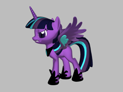 Size: 2000x1500 | Tagged: safe, artist:voltaradragoness, derpibooru import, twilight sparkle, twilight sparkle (alicorn), oc, oc only, oc:twivine sparkle, alicorn, pony, 3d, alicorn oc, horn, simple background, solo, source filmmaker, transparent background, twivine sparkle, wings