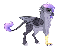 Size: 3550x2756 | Tagged: safe, artist:venommocity, oc, oc:bellatrix, hippogriff, female, magical lesbian spawn, offspring, parent:gabby, parent:sweetie belle, parents:gabbelle, simple background, solo, white background