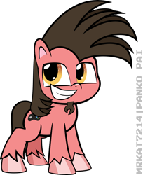 Size: 6057x7406 | Tagged: safe, artist:mrkat7214, oc, oc only, oc:ace play, earth pony, pony, my little pony: pony life, absurd resolution, grin, looking at you, male, simple background, smiling, solo, stallion, transparent background, vector