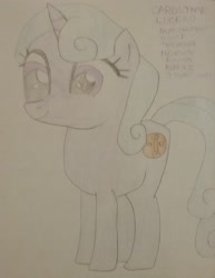 Size: 1762x2286 | Tagged: safe, artist:jaredking203, artist:stryapastylebases, oc, oc only, oc:carolynne lucero, pony, unicorn, female, mare, solo, traditional art