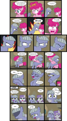 Size: 2208x3966 | Tagged: safe, artist:magerblutooth, derpibooru import, limestone pie, maud pie, pinkie pie, earth pony, pony, ..., angry, comic, commission, crying, eyes closed, female, filly, filly limestone pie, filly maud pie, filly pinkie pie, hidden eyes, hug, limetsun pie, tsundere, wavy mouth, younger