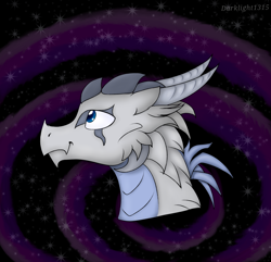 Size: 1830x1761 | Tagged: safe, artist:darklight1315, oc, oc:dragon zergh, dragon, 2019, bust, portrait, solo