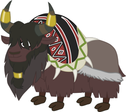 Size: 1920x1710 | Tagged: safe, artist:shadymeadow, oc, oc:yeth, yak, cloven hooves, male, simple background, solo, transparent background