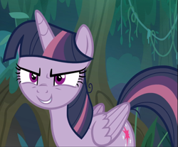 Size: 1133x937 | Tagged: safe, screencap, mean twilight sparkle, the mean 6, cropped, evil grin, grin, smiling, solo