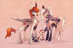 Size: 2193x1443 | Tagged: safe, artist:iheyyasyfox, oc, oc only, bat pony, pegasus, pony, colt, female, male, mare, stallion