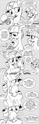 Size: 960x2996 | Tagged: safe, artist:mamatwilightsparkle, derpibooru import, spike, twilight sparkle, twilight velvet, dragon, pony, unicorn, anger born of worry, angry, baby, baby spike, bath, comic, dialogue, diaper, drying, holding in hooves, hug, mama twilight, mama twilight sparkle, monochrome, offended, sick, tumblr, younger