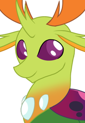 Size: 960x1384 | Tagged: safe, artist:tatianabeyzer, thorax, changedling, changeling, bust, cute, king thorax, portrait, simple background, solo, thorabetes, transparent background