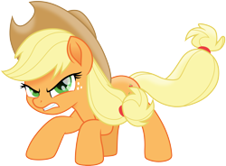 Size: 4078x3000 | Tagged: safe, artist:cloudyglow, artist:yanoda, derpibooru import, applejack, earth pony, pony, my little pony: the movie, .ai available, cowboy hat, cutie mark, female, freckles, hat, high res, looking at you, mare, movie accurate, protective pose, simple background, solo, stetson, transparent background, vector