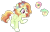 Size: 1024x653 | Tagged: safe, artist:sapphiretwinkle, derpibooru import, fluttershy, oc, oc:lagoon stream, pegasus, pony, female, floral head wreath, flower, flower in hair, magical lesbian spawn, mare, offspring, parent:fluttershy, parent:oc:lagoon stream, parents:canon x oc, simple background, transparent background