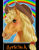 Size: 859x1095 | Tagged: safe, alternate version, artist:celi_nives, derpibooru import, applejack, earth pony, pony, bust, female, freckles, hat, hoers, mare, rainbow, solo, text