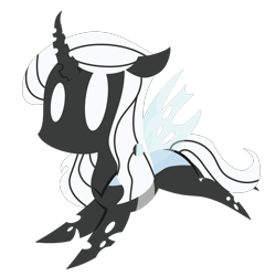 Size: 2100x2100 | Tagged: safe, artist:captshowtime, oc, oc only, oc:queen venyx, oc:venyx, changeling, changeling queen, insect, pony, changeling queen oc, chibi, commission, cute, icon, queen, simple background, solo, transparent background, white changeling, ych result, your character here