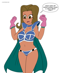 Size: 1280x1600 | Tagged: safe, artist:cadenreigns, derpibooru import, fluttershy, human, alternate design, andrea libman, belly button, breasts, brown eyes, brown hair, chi-chi, clothes, cosplay, costume, dragon ball, hootershy, humanized, natural eye color, natural hair color, voice actor joke