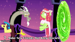 Size: 360x202 | Tagged: safe, artist:klystron2010, discord, tree hugger, alien, human, pegasus, pony, make new friends but keep discord, season 5, alien (franchise), animated, bad end, clothes, facehugger, gif, irl, irl human, jean-luc picard, photo, ponies in real life, portal, rick and morty, season 5 in 55 seconds, star trek, star trek: the next generation, william riker, worf, youtube link