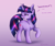 Size: 2361x2000 | Tagged: safe, artist:buttersprinkle, derpibooru import, twilight sparkle, unicorn twilight, pony, unicorn, dialogue, disgusted, ear fluff, eyelashes, female, high res, mare, out of character, purple background, simple background, solo, text