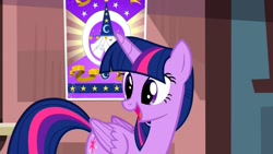 Size: 1280x720 | Tagged: safe, derpibooru import, screencap, twilight sparkle, twilight sparkle (alicorn), alicorn, three's a crowd, poster, solo