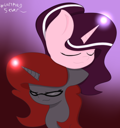 Size: 600x639 | Tagged: safe, artist:zeroponycreations, oc, oc:curse word, oc:magpie, unicorn, eyes closed, glasses, magic