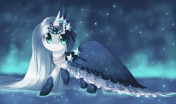 Size: 1300x772 | Tagged: safe, artist:loyaldis, princess silver swirl, unicorn, g2, clothes, dress, g2 to g4, generation leap, stars