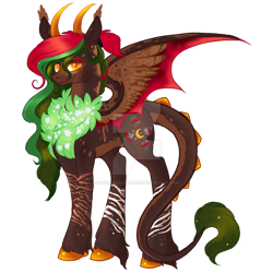 Size: 1920x1920 | Tagged: safe, artist:nightingalewolfie, oc, oc:coco berry, pony, bat wings, deviantart watermark, female, horns, mare, obtrusive watermark, simple background, solo, transparent background, watermark, wings