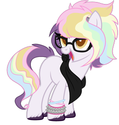 Size: 2100x2200 | Tagged: safe, artist:angei-bites, artist:bittersweetcandy, oc, oc only, earth pony, pony, base used, colored pupils, female, glasses, mare, simple background, solo, transparent background