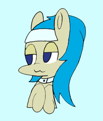 Size: 651x769 | Tagged: safe, artist:wolfiects, oc, oc:castel, androgynous, bust, colorized, smug, spa pony